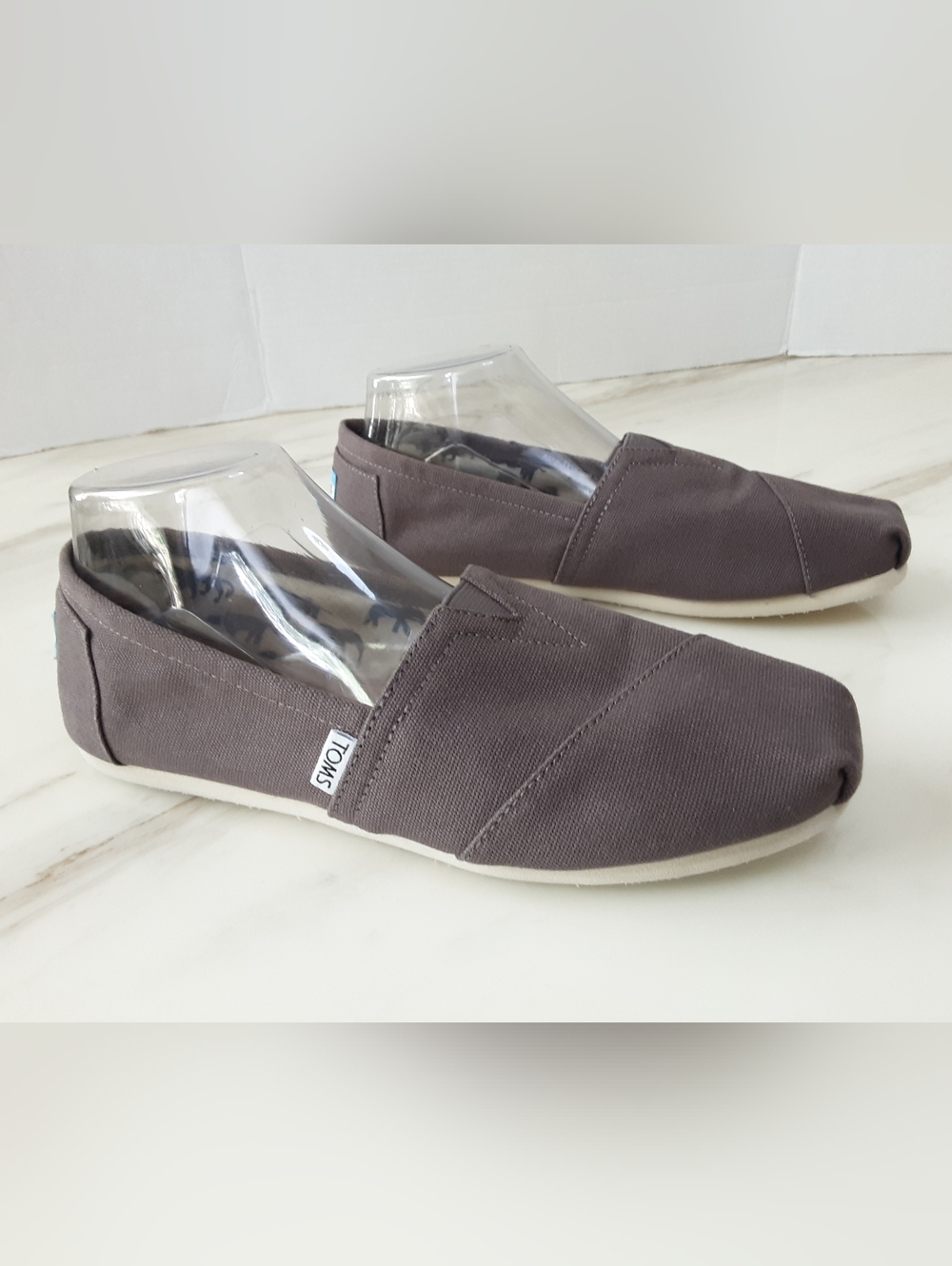 TOM'S Classic Core Alpargata Taupe Slip-On Flats Sz. 9.5